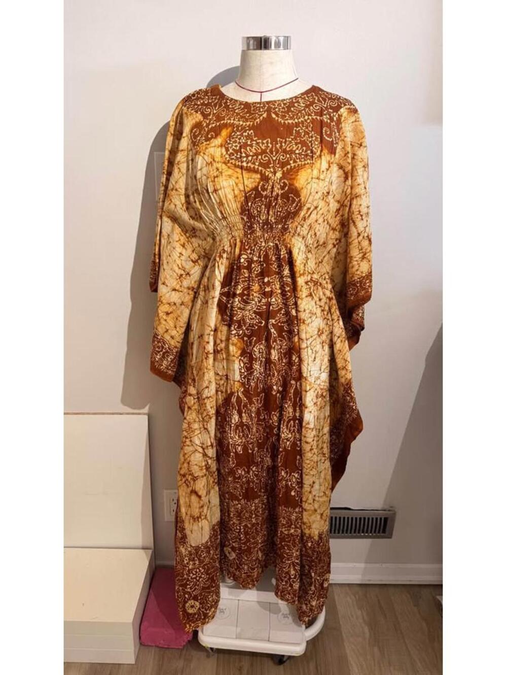 Genuine Batik African Kaftan 100% Cotton Women's o/s - Picture 1 of 3